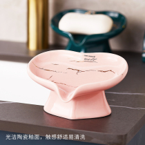 Soap box draining light luxury soap dish soap box Nordic household ceramic soap dish bathroom toilet storage storage