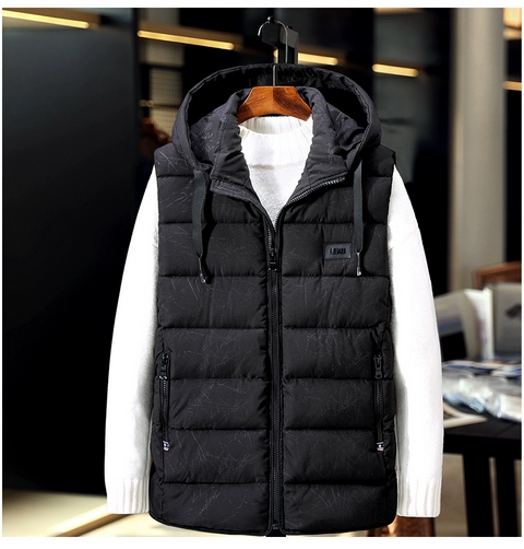 Áo vest cotton mùa thu và mùa đông nam rộng cỡ lớn cộng với phân bón để tăng thêm 200-300 kg vest vest cotton lớn