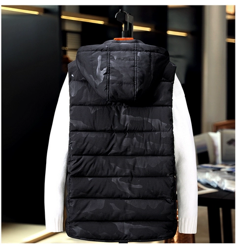 Áo vest cotton mùa thu và mùa đông nam rộng cỡ lớn cộng với phân bón để tăng thêm 200-300 kg vest vest cotton lớn