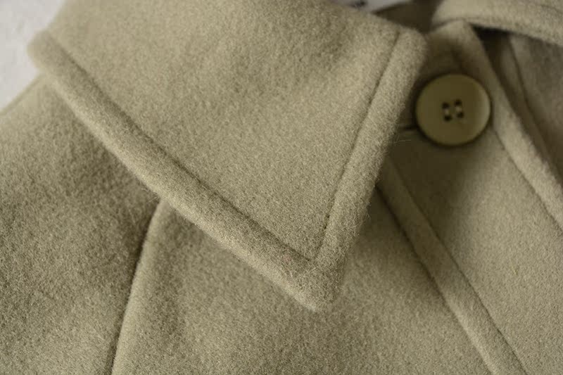Hàn Quốc chic dài lỏng lẻo áo khoác len nữ dày trên đầu gối học sinh Nizi áo mẫu áo dạ ngắn đẹp 2021