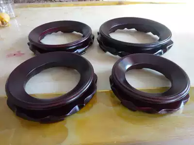 Solid wood composite gourd base Natural gourd Crystal ball bottom bracket Gourd base decoration Gourd Lotus base