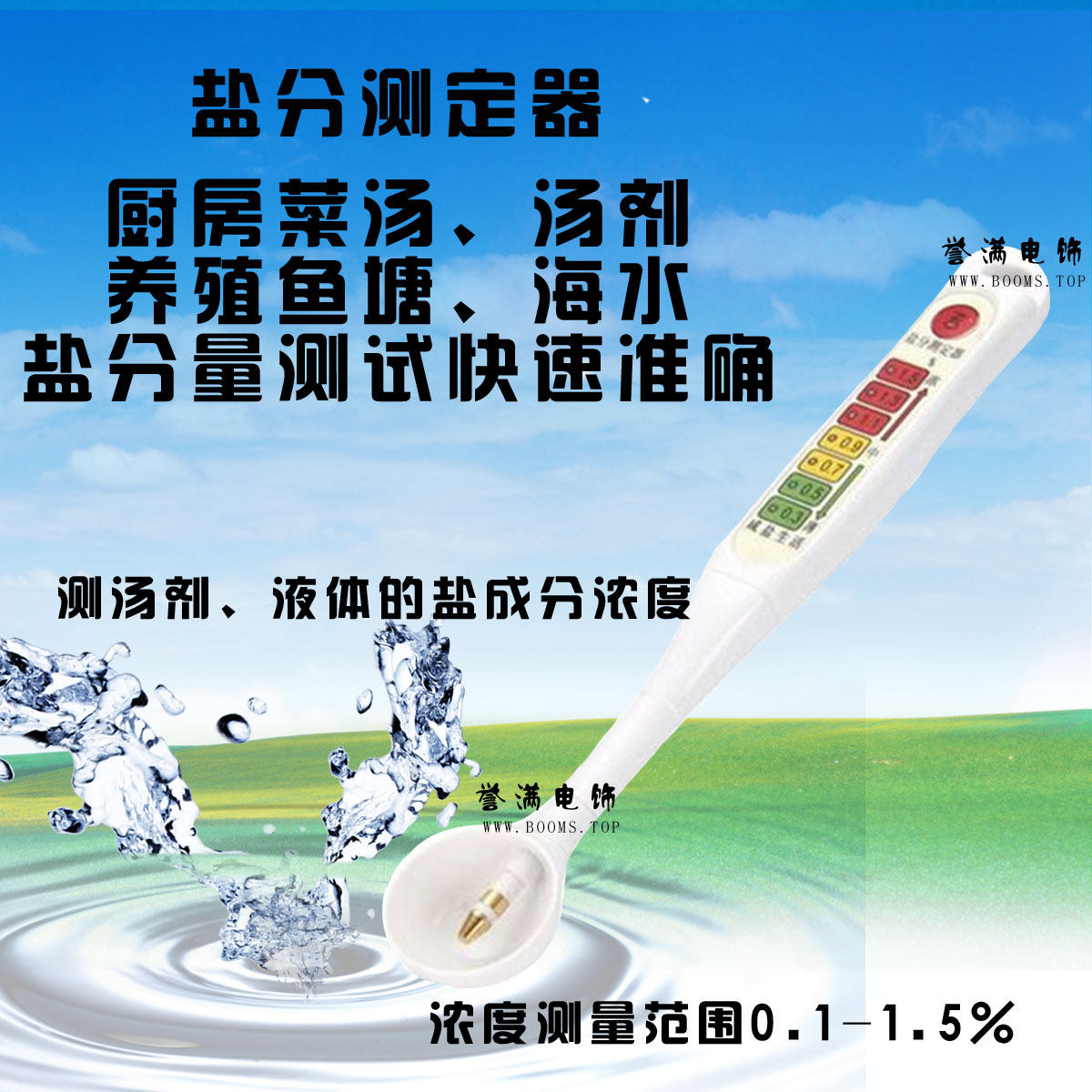 Food Salt Meter Food Salt Meter Electronic Soup Salt Concentration Meter Detecting Salinity Sensor Testing Salinity