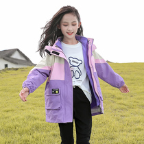 2022 New Childrens Early Spring Costume Three - in - one Removable Girl Driver Costume for Clothing Clothes