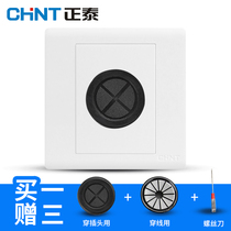 Chint blank with TV thread hole hollow panel round hole HDMI outlet hole perforated panel