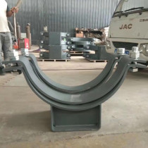 Power plant hot-dip galvanized three-hole short pipe clamp sliding pipe support heat insulation polyurethane fixed support H T J welding pipe clamp