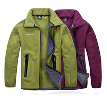 2021 outdoor fleece womens cardigan jacket fleece thickened warm inner tank windproof stand collar loose size