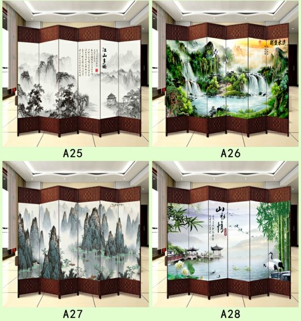 Trung Quốc màn hình phân vùng thời trang văn phòng khách sạn hiện đại tối giản gấp đẩy kéo đơn giản phòng khách vách ngăn màn hình gấp - Màn hình / Cửa sổ lam gỗ cầu thang