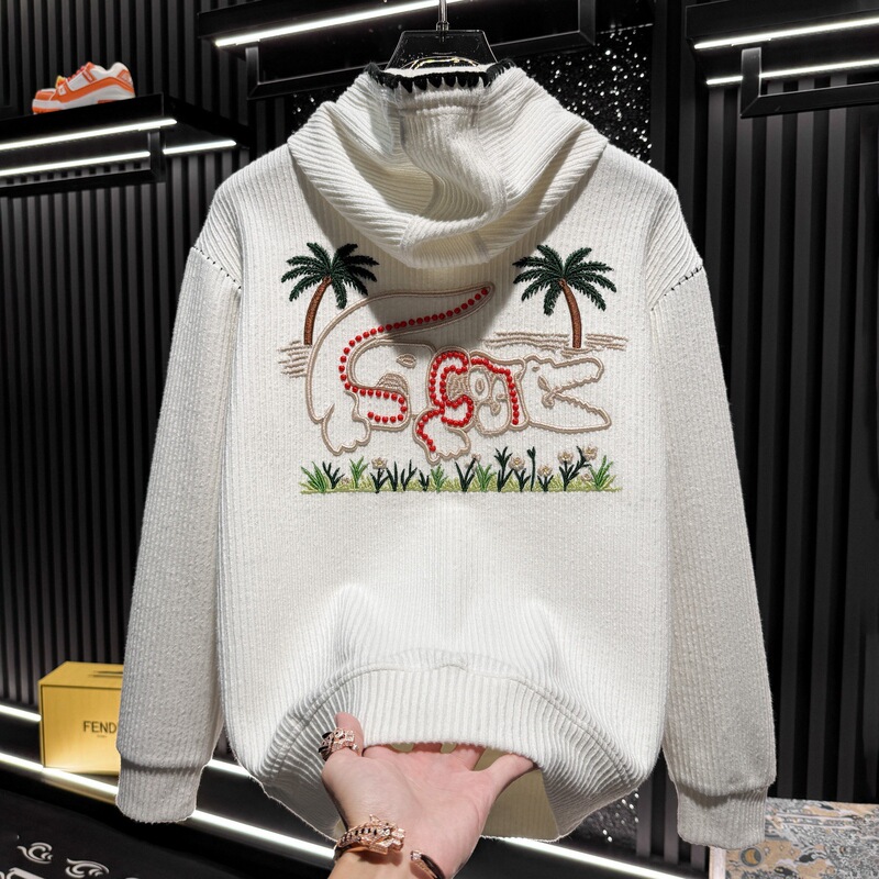 European-Style Embroidered Lapel Sweatshirt Jacket for Men, Autumn and Spring 2026 New Trendy Brand Men's Jacket Top Bv26324 European-Style Embroidered Lapel Sweatshirt Jacket for Men, Autumn and Spring 2026 New Trendy Brand Men's Jacket Top Bv26324