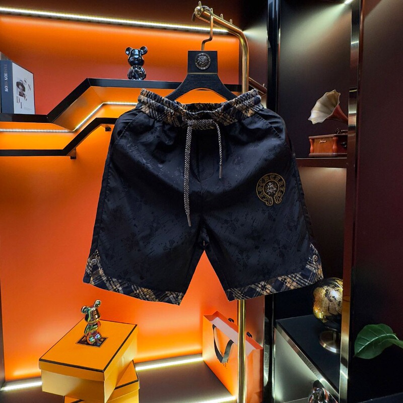 European Station 2026 Summer New Jacquard Casual Shorts Men's Trendy Brand Dark Floral Five-Point Shorts Dk68007