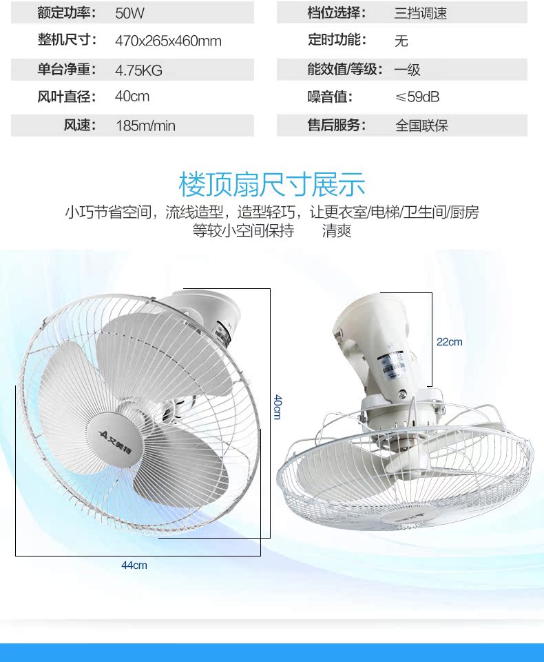 giá quạt thông gió 400x400 Quạt trần Emmett Quạt điện 16 inch nhà lắc đầu kiểu im lặng Quạt trần ký túc xá quạt trần - Quạt điện giá quạt trần panasonic