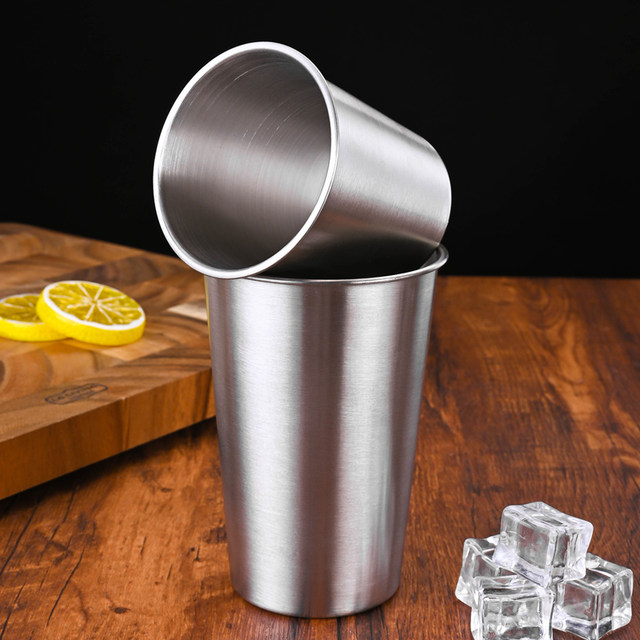 Korean 304 stainless steel cup BBQ stall BBQ restaurant custom cup beer cup hot pot restaurant ຈອກເຄື່ອງດື່ມເຢັນ