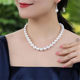 Genuine fake one pays ten near perfect round glare white natural freshwater pearl necklace as a gift for mother