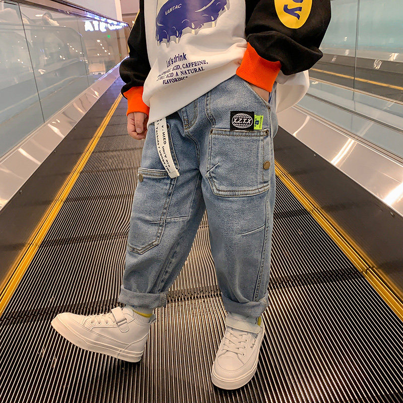 Next Inss Boy Jeans Spring Autumn 2021 New Foreign Pie Children Pants Long Pants Little Boy Tide