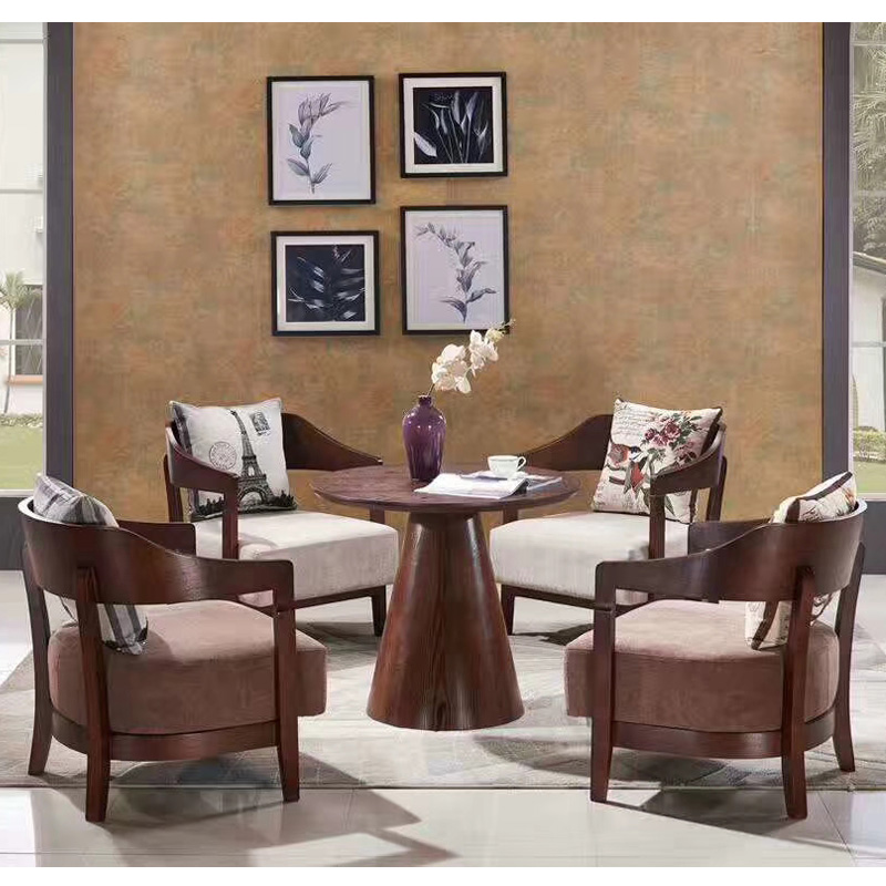 Sales office negotiation table and chair combination simple business leisure one table and four chairs reception personality creative Nordic sales department