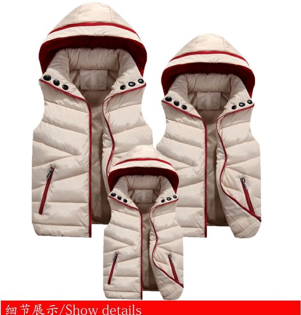 Áo vest trẻ em cotton mùa thu và mùa đông cho bé trai Áo vest trẻ em lớn cho bé gái áo vest gia đình gồm ba áo khoác ba mẹ con quần áo cho bé