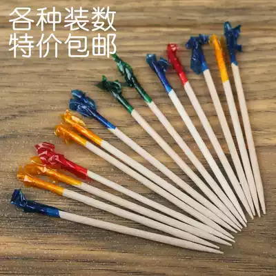 Disposable fruit fork fruit fork fruit fork fruit insert household toothpick KTV fruit plate bamboo stick bamboo stick