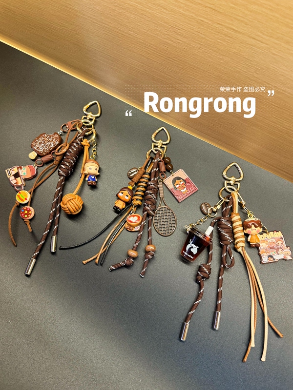 Authentic Bubble Mart Cute Plush Labubu Bag Pendant Accessory for Women, High-End Luxury Niche Coffee Color Brown, Adorable