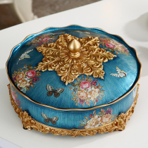 European-style dried fruit plate home creative simple melon seeds snack fruit plate home with lid living room coffee table nut candy box