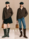 Cokeya/Paris Showcase~ Thickened 48-Count German Yangzi Yarn Wool Zipper Collar Knit Sweater for Women, Spring Sweater
