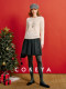 Cokeya/Winter Edinburgh~ Thickened Twill Wool Pleated Skirt for Women, Spring High-Waisted Slimming Skirt Pants