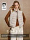 Light and warm ribs down ~M1U series 90 white goose down light and thin stand-up collar down vest for women in winter