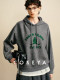 Cokeya/Lazy Weekend~12-Gauge 100% Wool Letter Embroidery Loose Hooded Knit Sweatshirt for Women, Spring