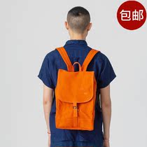 Mogu Mushroom Canvas Rear Backpack Mr BIG Great Mr. Tomatoes Orange Taiwan Made 14 Ounces Washed Canvas