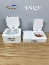  YAMADA Japanese imported small desktop storage box solid color with cover dustproof debris box rubber band dental floss wipes box