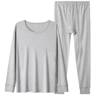 古今秋冬纯棉女士男士保暖内衣套装情侣