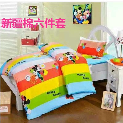 Kindergarten quilt Three sets with core six sets of children All cotton Spring and autumn winter quilted by afternoon nap bedding can be removed