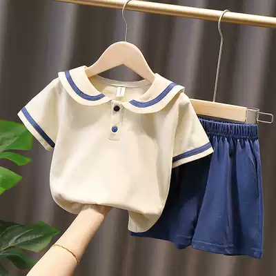 Korean girls summer suit 2021 new summer clothes children's clothing children's short-sleeved girl clothes female baby casual