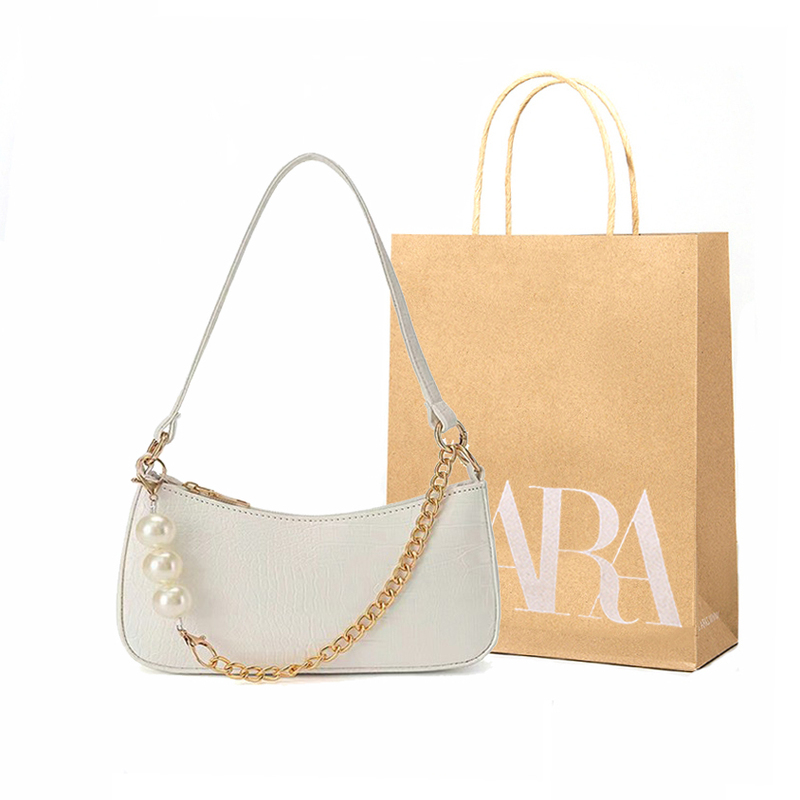 Crocodile Pattern Pearl Chain Underarm Bag Women's Bag 2026 New Trendy Niche Design High-End Single Shoulder Crossbody Bag Crocodile Pattern Pearl Chain Underarm Bag Women's Bag 2026 New Trendy Niche Design High-End Single Shoulder Crossbody Bag