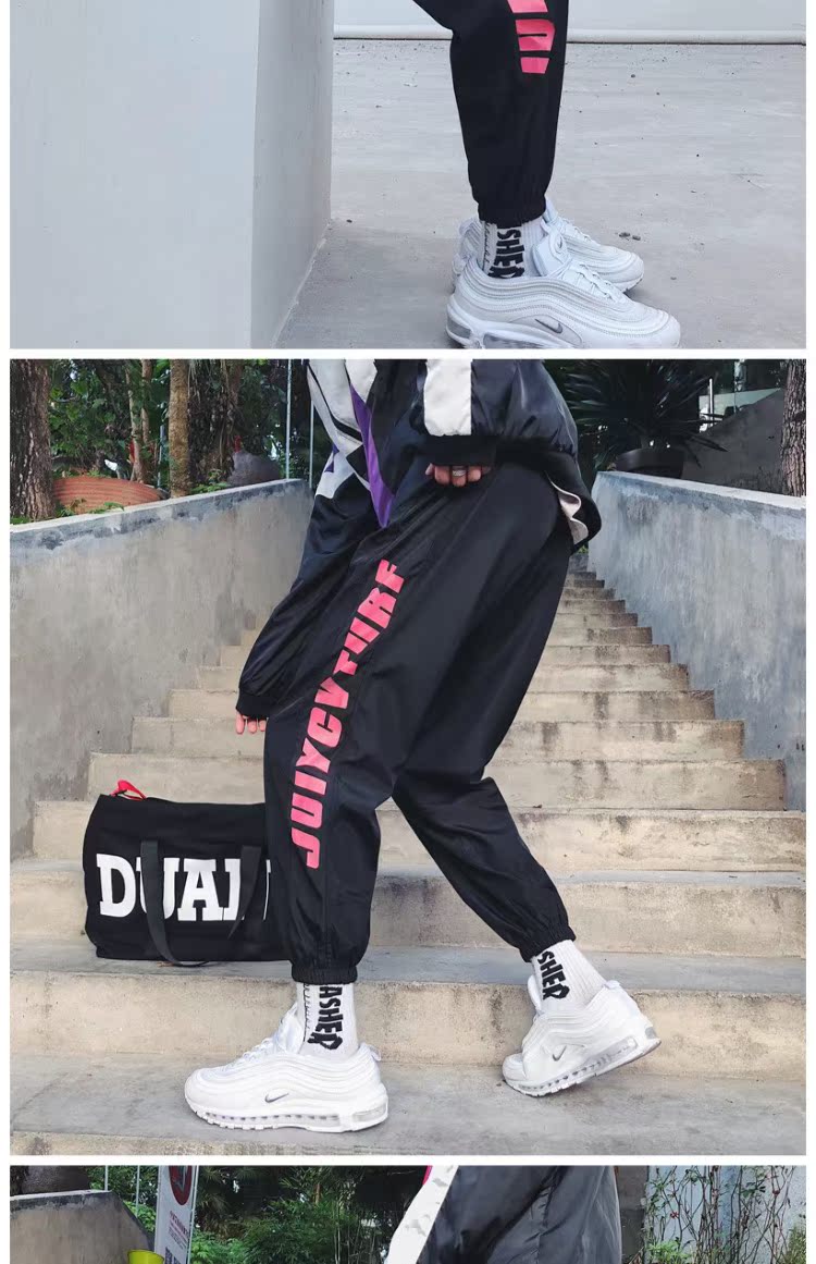 Mùa đông gió gió hip hop quần nam phiên bản Hàn Quốc của xu hướng quần thể thao cộng với nhung dày học sinh lỏng quần thường xuyên quần harem quần tây