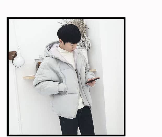 Mùa đông áo khoác đệm màu rắn nam phiên bản Hàn Quốc của áo khoác cotton đẹp trai bf gió xu hướng áo khoác cotton đôi áo phao