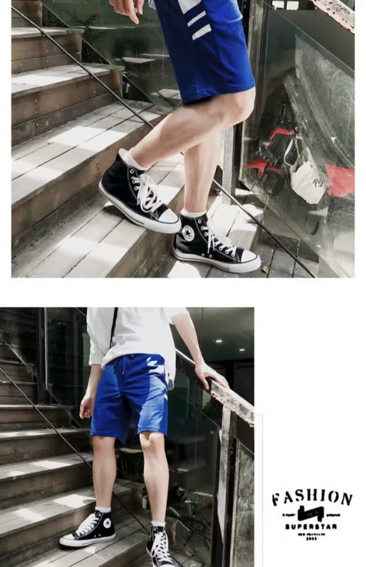 Phong cách Hồng Kông mùa hè quần short thẳng nam quần âu phiên bản Hàn Quốc của xu hướng sinh viên màu hoang dã kết hợp quần năm điểm quần âu nam đẹp