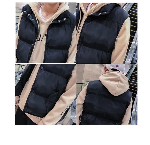 Áo vest cotton mùa đông nam mùa thu và mùa đông Hàn Quốc của xu hướng cặp đôi xuống áo vest cotton ấm áp vest nam dày áo ba lỗ tanktop nam