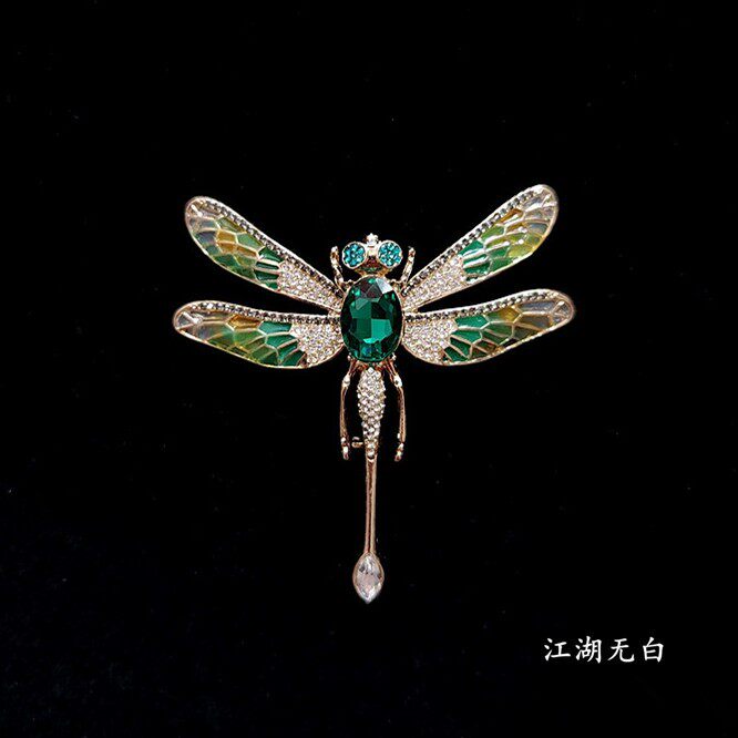 Upscale retro Dragonfly Brooch Brooch Pearl 100 hitch Coat Suit Chest floral pin minimalist minimalist accessories for men and women