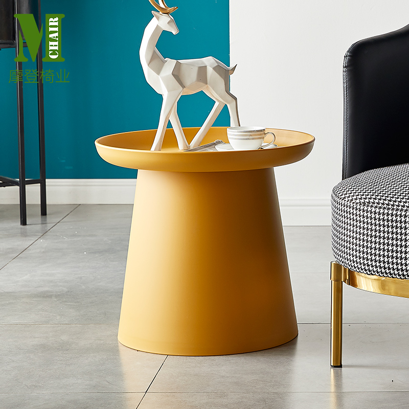 Nordic small tea table minimalist modern creative side several small round table sofa corner a few outdoor plastic balcony floating windows-Taobao