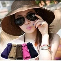 South Korea summer sun hat travel Sun Hat Lady summer sun protection foldable travel Beach Hat sun hat