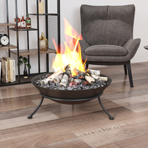 Fire basin rack charcoal stove iron charcoal grill household portable indoor and outdoor grilled Brazier bonfire rack gold paper rack