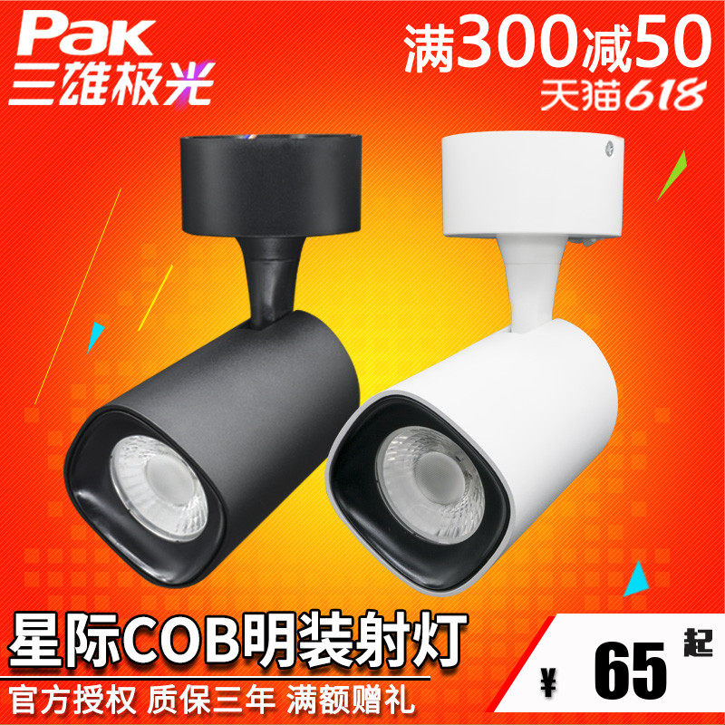 Three majestic extreme light LED suction top spot light Mingming gangway corridor Interstellar COB adjustable ceiling projection lamp 10W18W28W