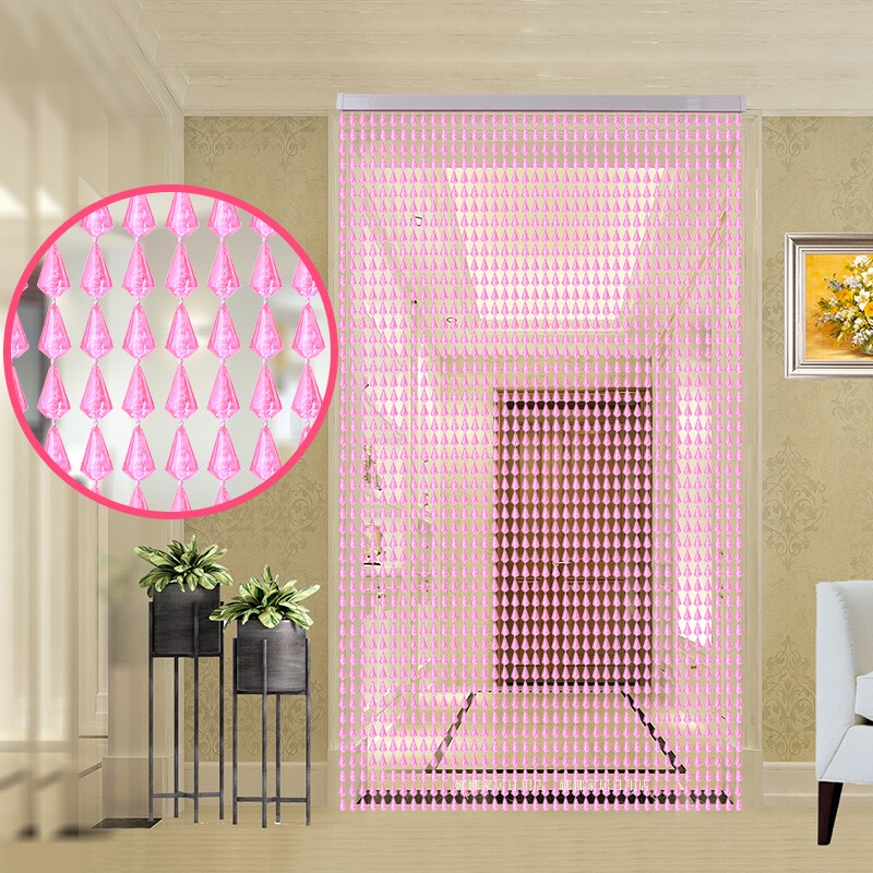 Finished Bead Curtain Door Curtain Partition for Living Room Entrance Decoration, Mosquito and Fly Prevention Plastic Bead Curtain, Imitation Crystal Hanging Curtain 
