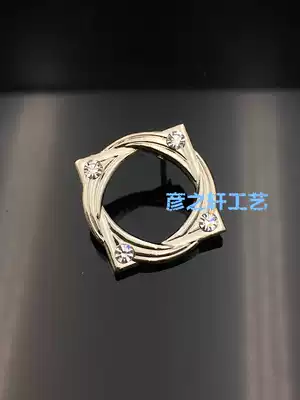 Xinhua company logo new plus diamond insurance badge Xinhua badge badge silver imported rhinestones custom made