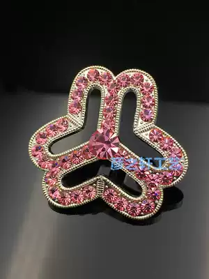 Women's Federation emblem brooch set with diamonds March 8 women's badge exquisite pink beauty corsage badge custom-made free mail