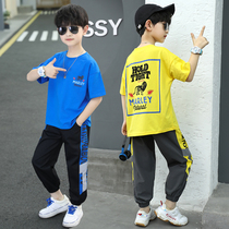 Boy suit Summer 2022 new children Ocean Gas Network Red short sleeves Two sets CUHK Scout boy Chauffling