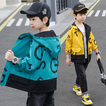 Boy Spring Clothing Jacket 2022 New Childrens Clothing Loose Jacket Spring Autumn CUHK Child Windsuit Jacket Han Edition Tide