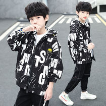 Childrens clothes boy spring clothing jacket 2022 new CUHK boy boy spring and autumn foreign air handsome gas net red Korean version boomer