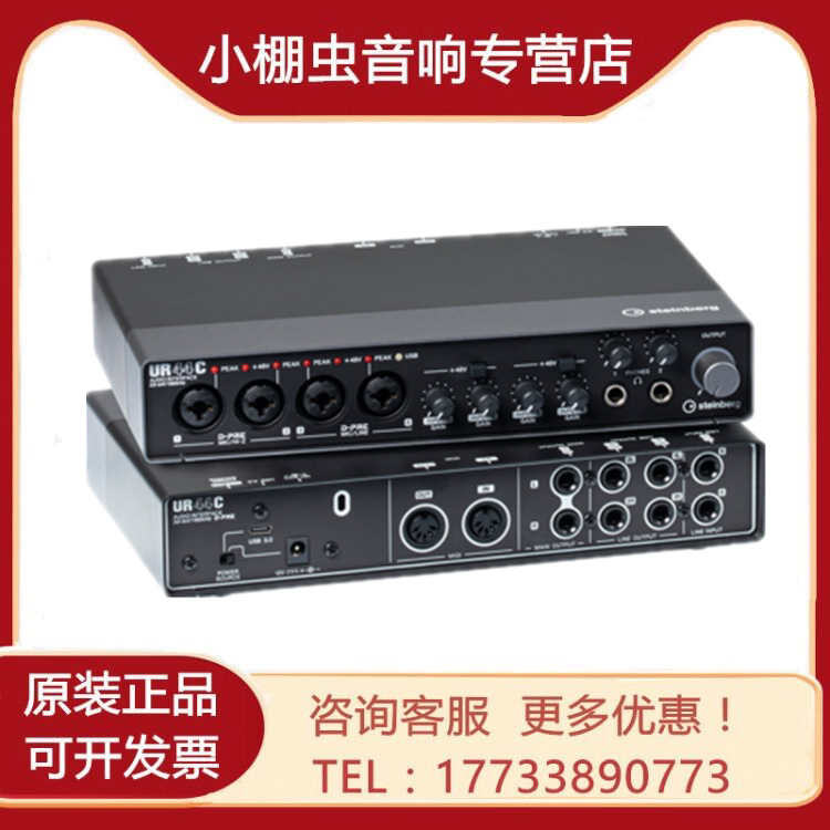 Steinberg Yamaha Mountain Leaf UR22C UR22C UR44C UR44C RT2 RT4 Recording Sound Card Audio Interface
