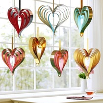 Christmas decoration shop store layout shop three-dimensional love pendant shop pendant atmosphere scene window creative