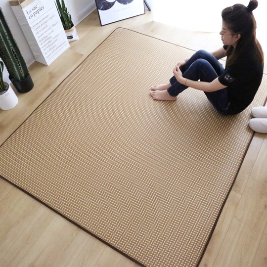 Rattan mat carpet simple living room bedroom floor tatami mat mattress four seasons children's game mat crawling mat